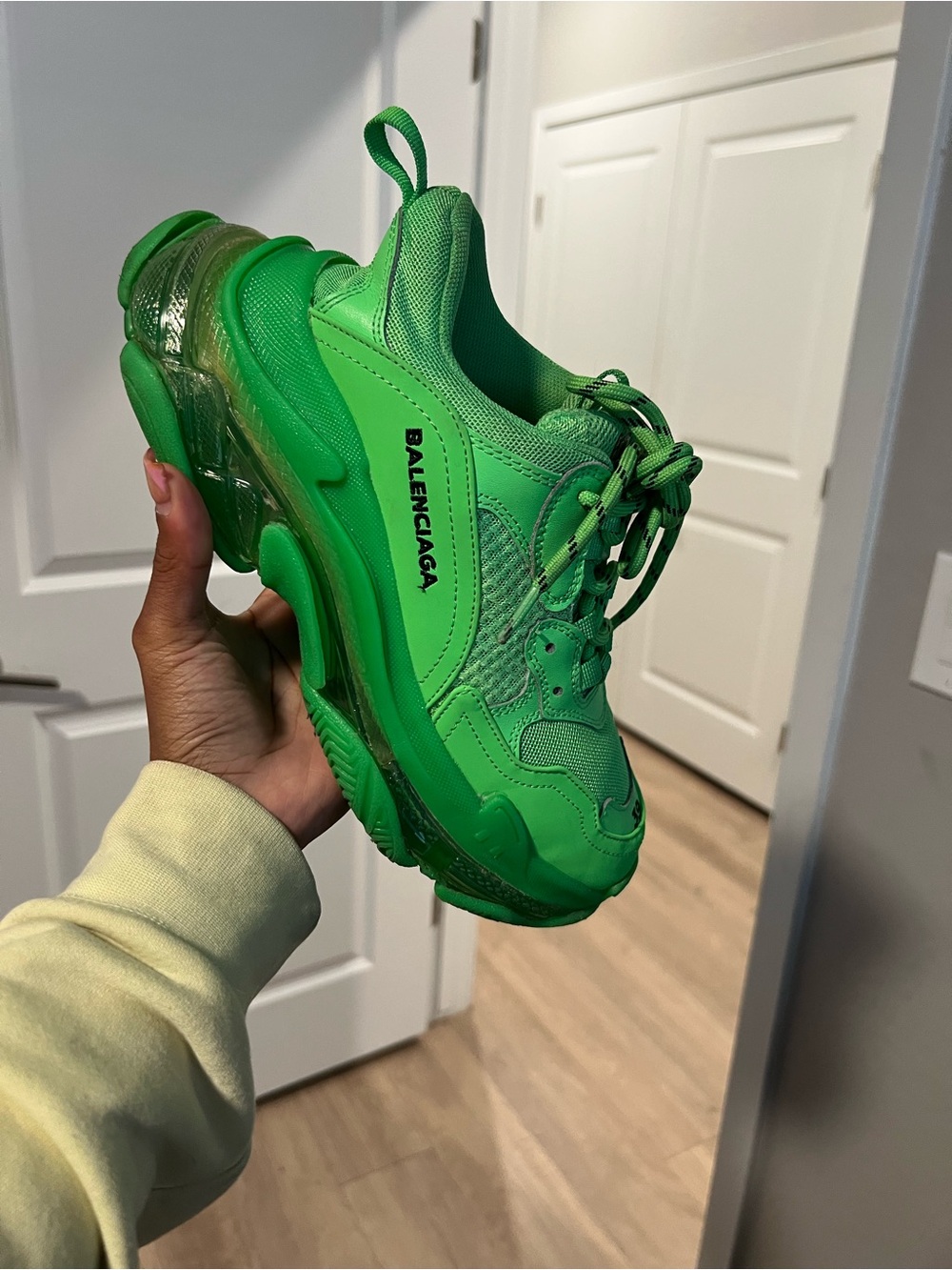 Balenciaga Triple S Electric Green Chunky Sneaker